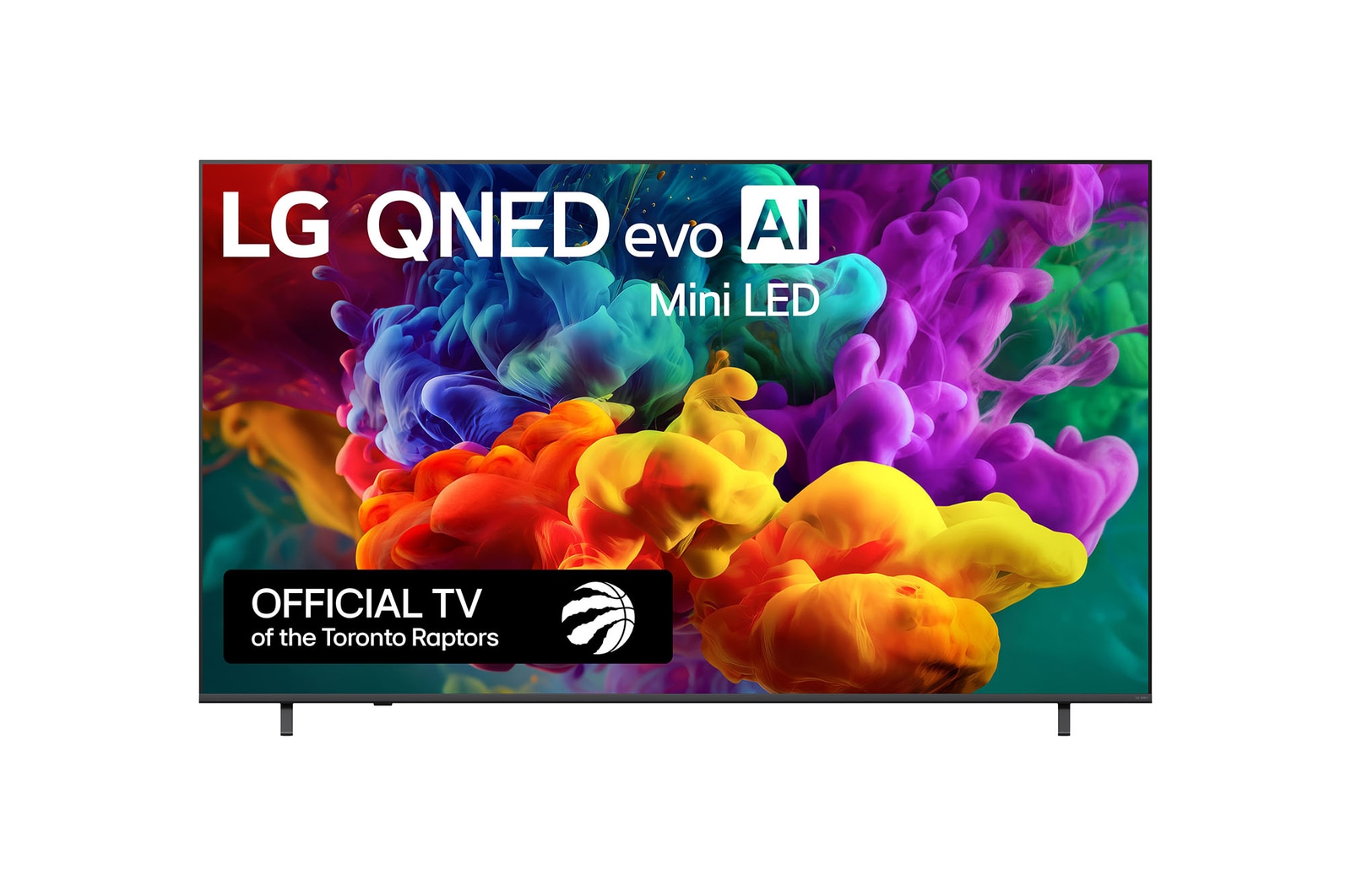 Front view of 85 inch LG QNED evo AI QNED84 Mini LED 4K Smart TV 2026 85QNED84BAA